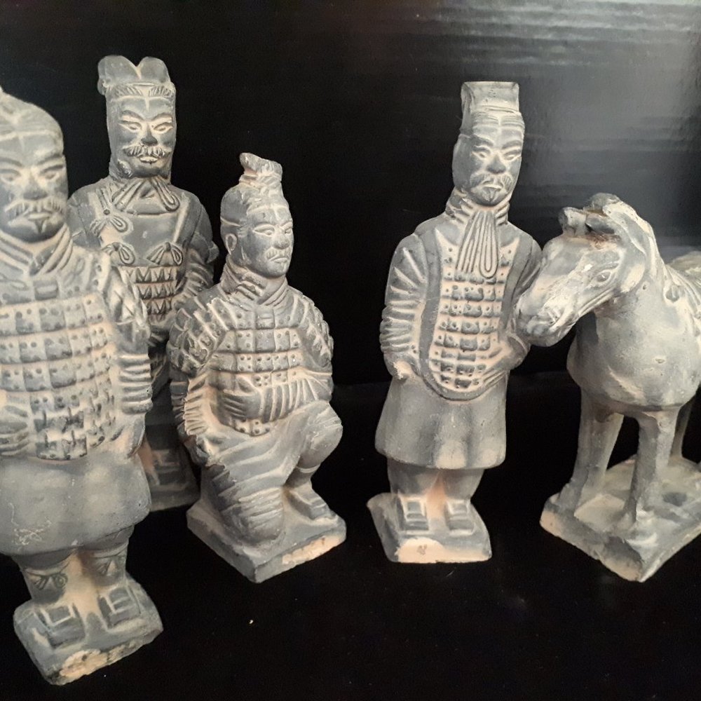 Vintage set of Terracotta Warriors Plus Horse